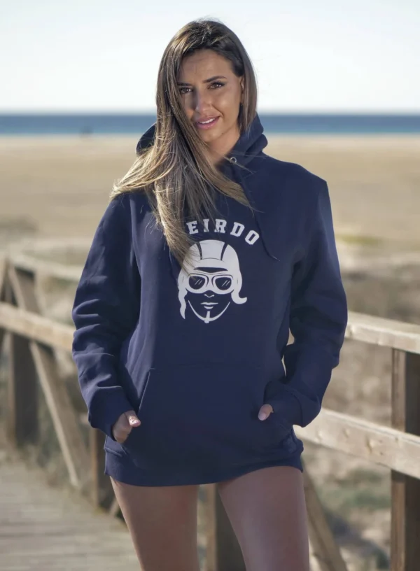 Sudadera azul unisex just weirdo mujer