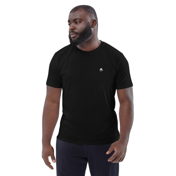 Camiseta negra unisex hombre frontal